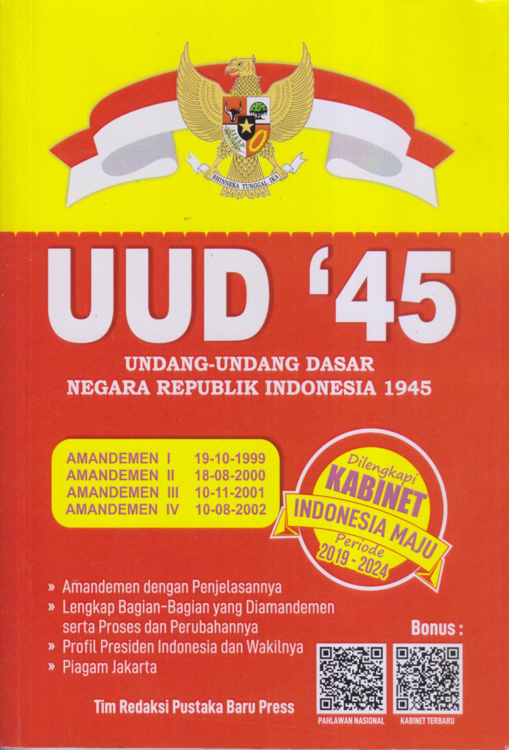 UUD '45 UNDANG-UNDANG DASAR NEGARA REPUBLIK INDONESIA 1945