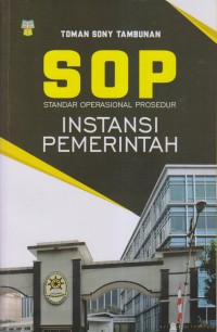 SOP STANDAR OPERASIONAL PROSEDUR INSTANSI PEMERINTAH