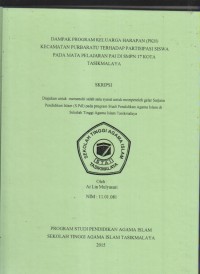 DAMPAK PROGRAM KELUARGA HARAPAN (PKH) KECAMATAN PURBARATU TERHADAP PARTISIPASI SISWA PADA MATA PELAJARAN PAI DI SMPN 17 KOTA TASIKMALAYA