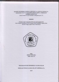 KONSEP PENDIDIKAN SOSIAL MENURUT AL-QUR'AN SURAH AL-BAQARAH AYAT 177 DAN IMPLEMENTASINYA TERHADAP PEMBELAJARAN PAI 
(Studi Pustaka Al-Qur'an Surah Al-Baqarah Ayat 177)