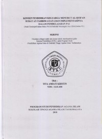 KONSEP PENDIDIKAN KELUARGA MENURUT AL-QUR'AN SURAT AT-TAHRIM AYAT 6 DAN IMPLEMENTASINYA DALAM PEMBELAJARAN PAI