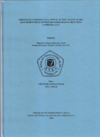 PROYEKSI INCREMENTAL CAPITAL OUTPUT RATIO (ICOR) DAN KEBUTUHAN INVESTASI DAERAH DI KABUPATEN TASIKMALAYA