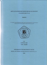 AKTUALISASI KONSEP EKONOMI ISLAM MENURUT UMAR BIN KHATTAB