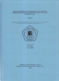 PENGARUH PEMBIAYAAN MURABAHAH DAN MUSYARAKAH TERHADAP PROFITABILITAS BANK BRI SYARIAH UMUM TBK, PERIODE 2014-2017