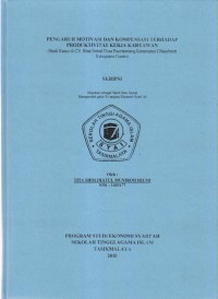 PENGARUH MOTIVASI DAN KOMPENSASI TERHADAP PRODUKTIVITAS KERJA KARYAWAN