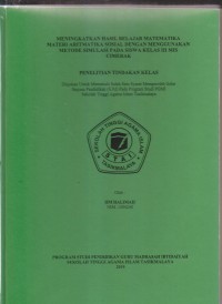 MENINGKATKAN HASIL BELAJAR MATEMATIKA MATERI ARITMETIKA SOSIAL DENGAN MENNGGUNAKAN METODE SIMULASI PADA SISWA KELAS III MIS CIMERAK