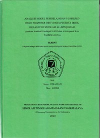 ANALISIS MODEL PEMBELAJARAN NUMBERED HEAD TOGETHER (NHT) PADA PESERTA DIDIK KELAS IV DI SD ISLAM AL-ISTIQOMAH