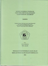 KONSEP PENDIDIKAN TOLERANSI YANG TERKANDUNG DALAM HADITS 