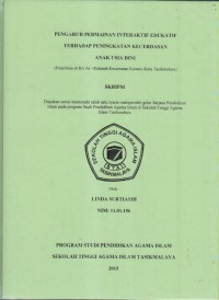 PENGARUH PERMAINAN INTERAKTIF EDUKATIF TERHADAP PENINGKATAN KECERDASAN ANAK USIA DINI