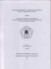 NILAI-NILAI PENDIDIKAN TAUHID DALAM AL-QUR'AN SURAT AL-BAQARAH AYAT 30-39