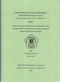 KONSEP PENGEMBANGAN KARAKTER BERDASARKAN PRINSIP-PRINSIP UNIVERSALISME ISLAM