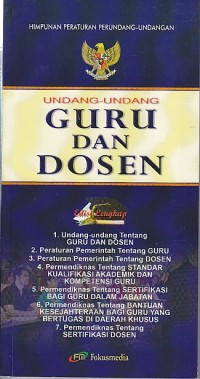 UNDANG-UNDANG GURU DAN DOSEN