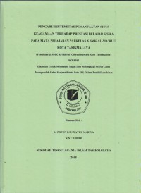 PENGARUH PENDIDIKAN AGAMA DALAM KELUARGA TERHADAP AKHLAK SISWA SDN PAOZAN KECAMATAN INDIHIANG KOTA TASIKMALAYA