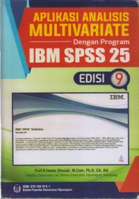 APLIKASI ANALISIS MULTIVARIATE DENGAN PROGRAM IBM SPSSS 25