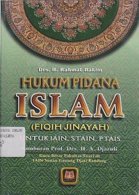 HUKUM PIDANA ISLAM (FIQIH JINAYAH )