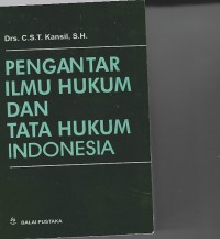 PENGANTAR ILMU HUKUM DAN TATA HUKUM INDONESIA