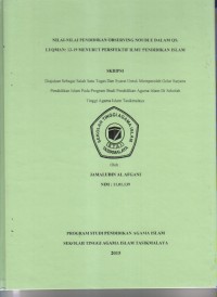 NILAI-NILAI PENDIDIKAN OBSERVING NOUBLE DALAM QS LUQUMAN : 12-19 MENURUT PERSFEKTIF ILMU PENDIDIKAN ISLAM