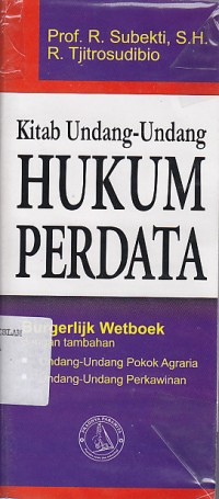 KITAB UNDANG-UNDANG HUKUM PERDATA CETAKAN 38