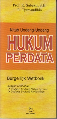 KITAB UNDANG-UNDANG HUKUM PERDATA