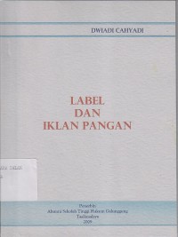 LABEL DAN IKLAN PANGAN