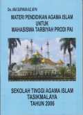 MATERI PENDIDIKAN AGAMA ISLAM UNTUK MAHASISWA TARBIYAH PRODI PAI