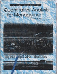 QUANTITATIVE ANALYSIS FOR MANAGEMEN