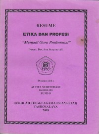 RESUME ETIKA DAN PROFESI