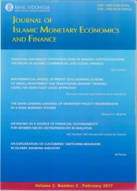 JOURNAL OF ISLAMIC MONETARY ECONOMICS AND FINANCE Financial Instability Hypothesis (FIH)of Minsky: Contextualizing The Roles Of Islamic Commercial And Social Finance