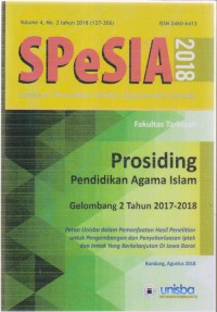 SPeSIA Seminar Penelitian Sivitas Akademika Unisba Fakultas Tarbiyah Prosiding Pendidikan Agama Islam Gelombang 2 tahun 2017 - 2018