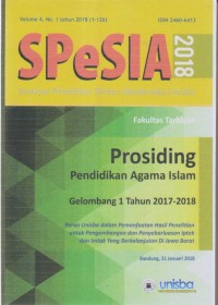 SPeSIA Seminar Penelitian Sivitas Akademika Unisba Fakultas Tarbiyah Prosiding Pendidikan Agama Islam Gelombang 1 Tahun 2017 - 2018