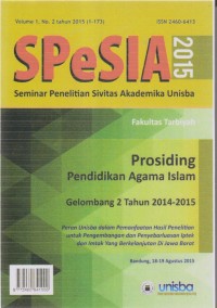 SpeSIA Seminar Penelitian Sivitas Akademika Unisba Fakultas Tarbiyah Prosiding Pendidikan Agama Islam Gelombang 2 tahun 2014-2015