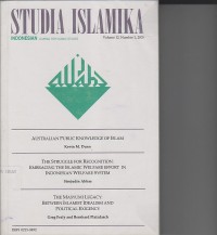 STUDIA ISLAMIKA . INDONESIAN JOURNAL FOR ISLAMIC STUDIES