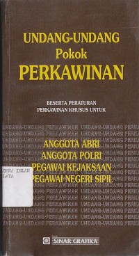 UNDANG-UNDANG POKOK PERKAWINAN