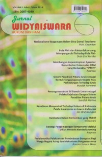 JURNAL WIDYAISWARA 
HUKUM DAN HAM