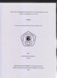 NILAI-NILAI PENDIDIKAN KARAKTER YANG TERKANDUNG DALAM SURAT AL - BAQOROH AYAT 45-46