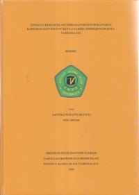 TINJUAN HUKUM ISLAM TERHADAP SAISTEM PENGUPAHAN
KARYA KONVEKSI PT KEYSA SYAKIRA NISRIN(KSN) DI KOTA
TASIKMALAYA