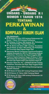 UNDANG UNDANG RI NOMOR 1 TAHUN 1974 TENTANG PERKAWINAN DAN KOMPILASI HUKUM ISLAN