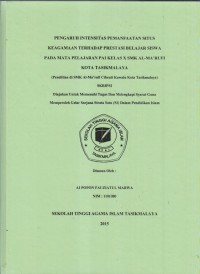 PENGARUH PENDIDIKAN AGAMA DALAM KELUARGA TERHADAP AKHLAK SISWA SDN PAOZAN KECAMATAN INDIHIANG KOTA TASIKMALAYA