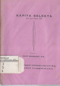 KAPITA SELEKTA EDISI II MARET 1983
