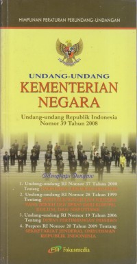 UNDANG-UNDANG KEMENTRIAN NEGARA