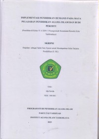 IMPLEMENTASI PENDIDIKAN HUMANIS PADA MATA
PELAJARAN PENDIDIKAN AGAMA ISLAM DAN BUDI PEKERTI