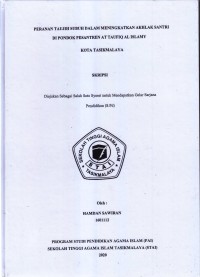 PERANAN TAUJIH SUBUH DALAM MENINGKATKAN AKHLAK SANTRI DI PONDOK PESANTREN AT-TAUFIQ AL-ISLAMI