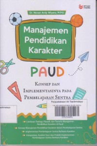 MANAJEMEN PENDIDIKAN KARAKTER PAUD konsep dan implementasinya pembelajaran sentra