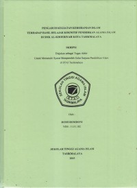 PENGARUH KEGIATAN KEROHANIAN ISLAM TERHADAP HASIL BELAJARA KOGNITIF PENDIDIKAN AGAMA ISLAM DI SMK AL-KHOERIAH KOTA TASIKMALYA