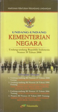UNDANG-UNDANG KEMENTRIAN NEGARA